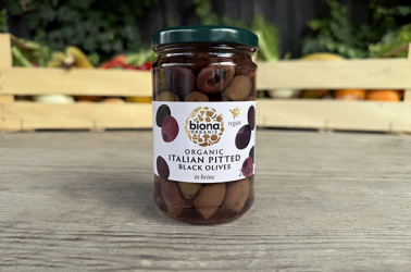 Picture of Biona - Pitted Black Olives in Brine Organic 280g