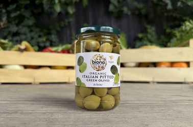 Picture of Biona - Pitted Green Olives in Brine Organic 280g