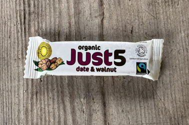 Picture of Just 5 - Organic Fairtrade Date and Walnut 40g