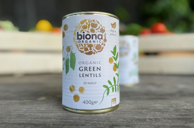 Picture of Lentils - green in tins 400g - Biona Organic