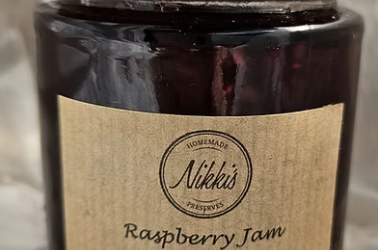 Nikki's Homemade Raspberry Jam 240g (not organic) OUT OF STOCK £4.25 Picture of Nikki's Homemade Raspberry Jam 240g (not organic) OUT OF STOCK £4.25