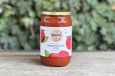 Soup Tomato and Basil - 680g - Biona Picture of Soup Tomato and Basil - 680g - Biona