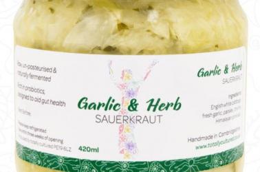 Totally Cultured Garlic and Herb Sauerkraut 420ml (non organic) TEMPORARILY OUT OF STOCK --> SUB WILD GARLIC Picture of Totally Cultured Garlic and Herb Sauerkraut 420ml (non organic) TEMPORARILY OUT OF STOCK --> SUB WILD GARLIC